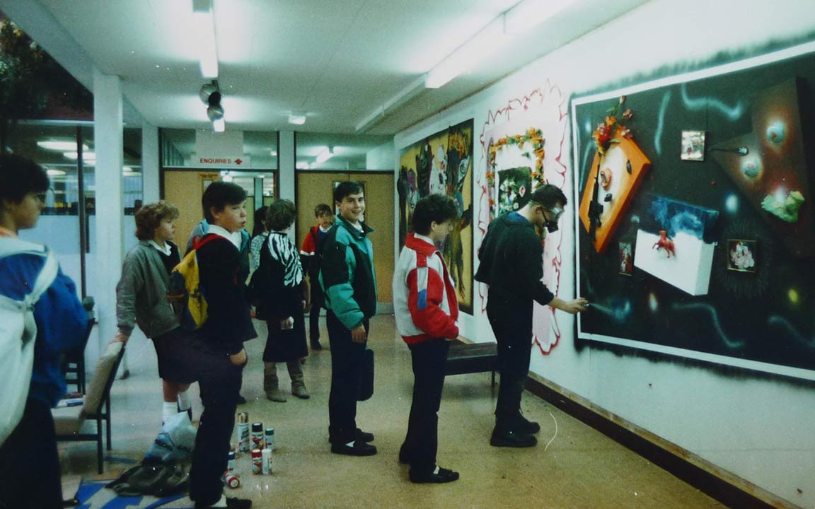 Artist in Residence - Frankley Community High School, Birmingham - Large relief mural/installation - 1987