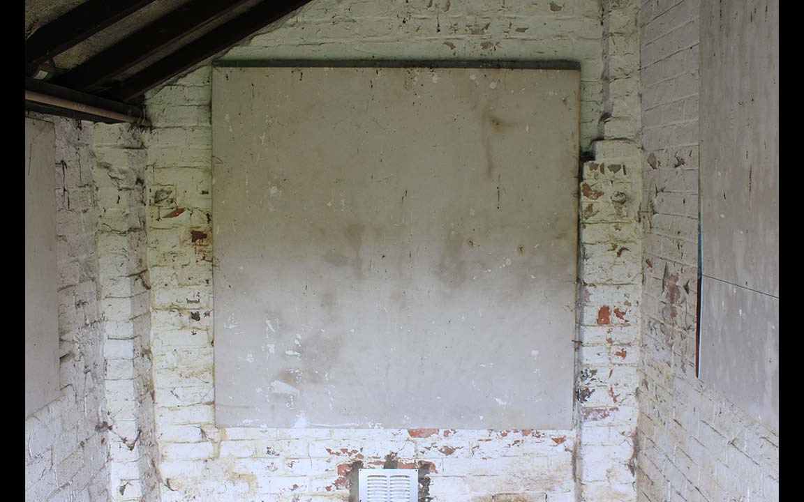 Les Anne Passes - cloth covered oil paintings - stored in open barn since 1985 - 2017